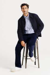 Blouson en laine col chemise