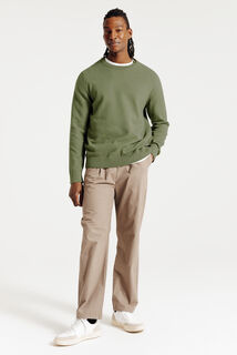 Trui ronde hals in fantasie-stekenpatroon