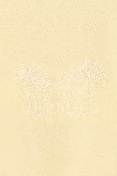 T-shirt met motel borduursel voor- en achteraan