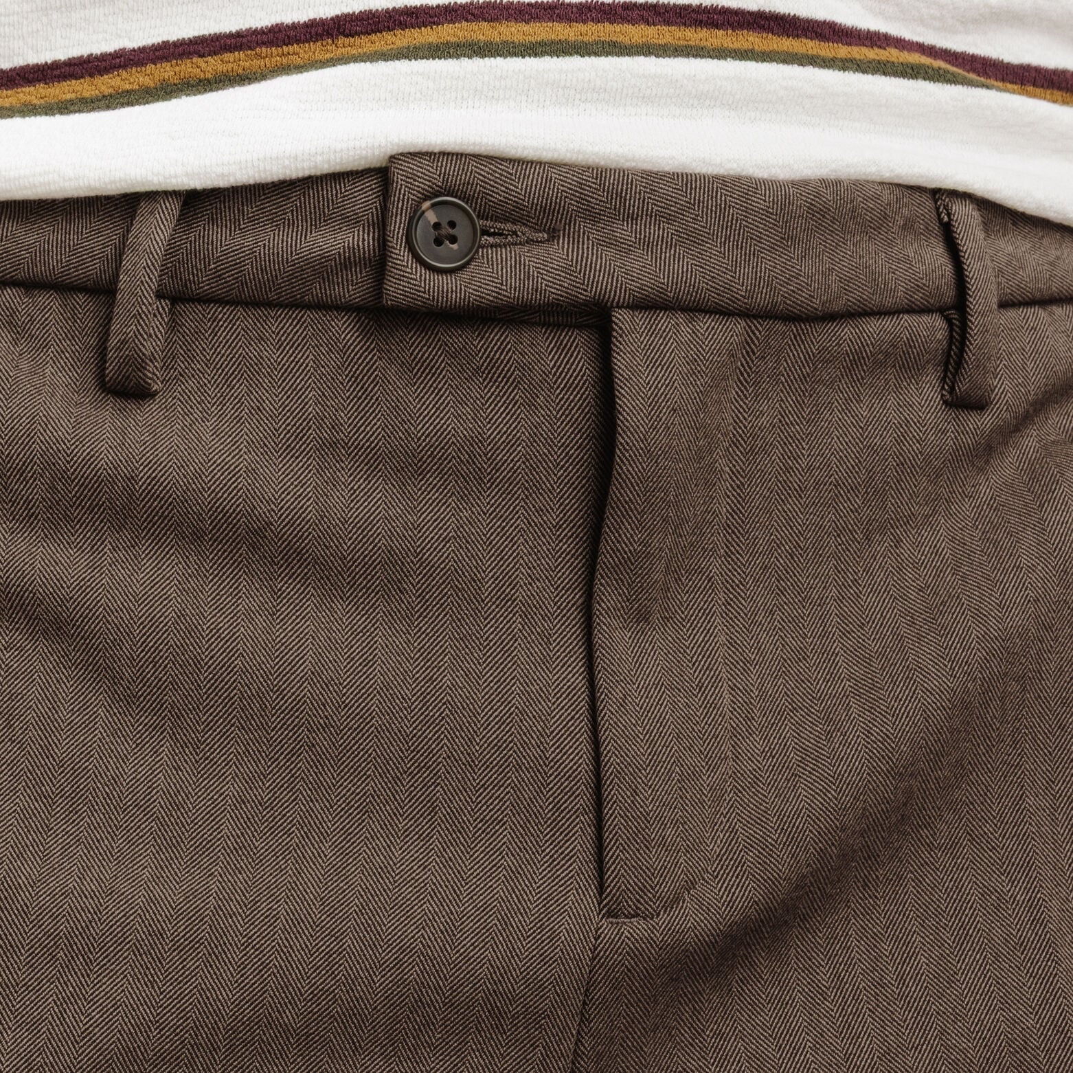 Pantalon chino tapered flanelle fantaisie