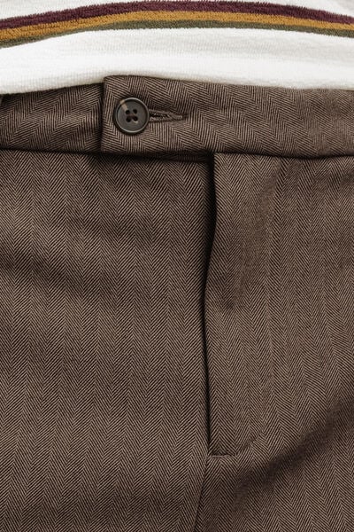 Pantalon chino tapered flanelle fantaisie