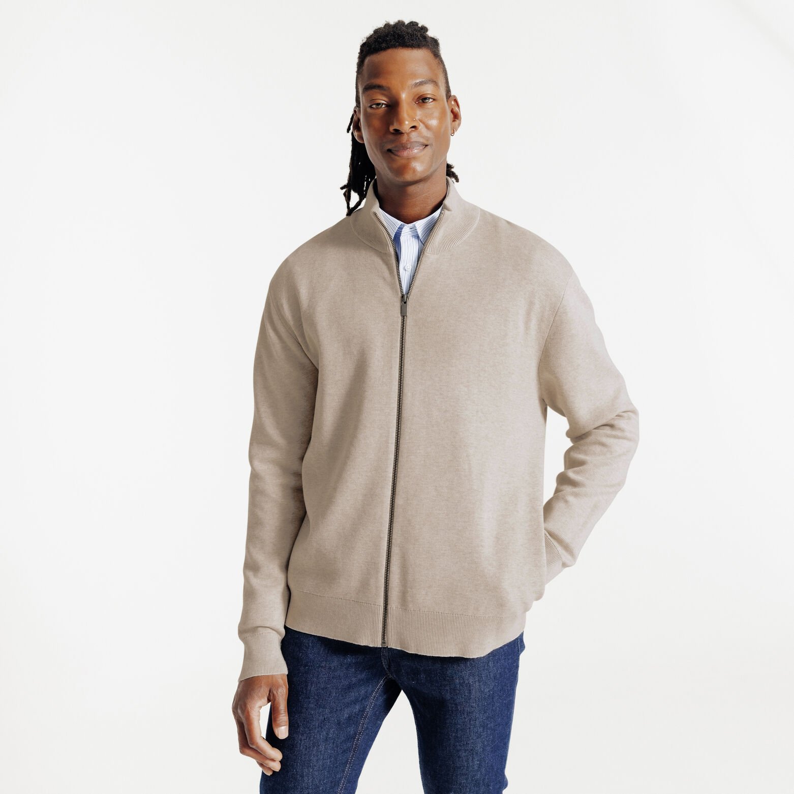 Gilet zippé col montant