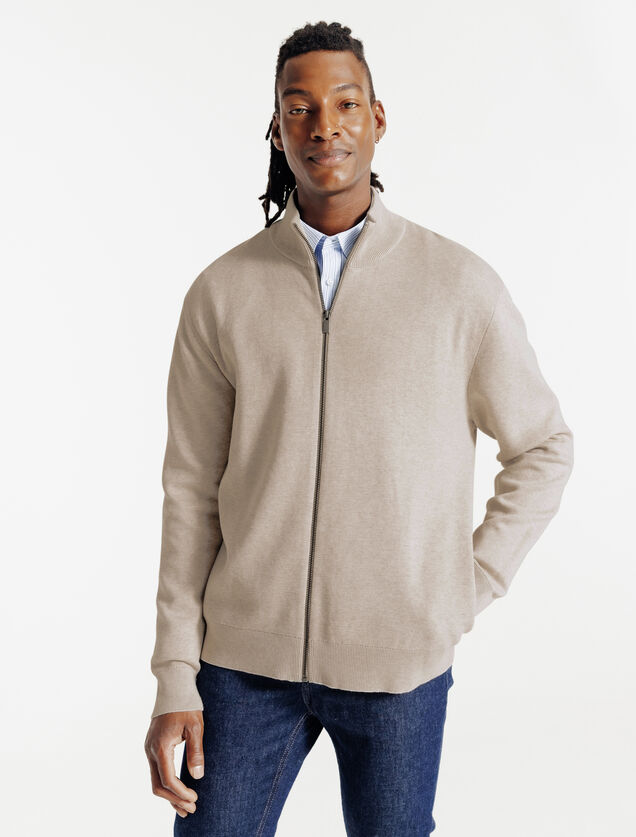 Gilet zipp&eacute; col montant