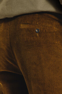 Straight fit chinobroek in fluweel