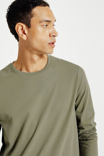 Slim basic T-shirt met ronde hals