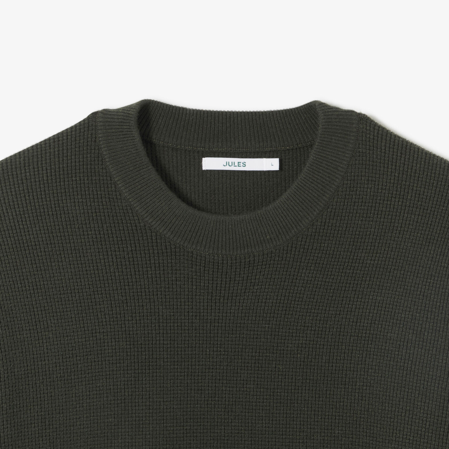 Trui ronde hals in fantasie-stekenpatroon