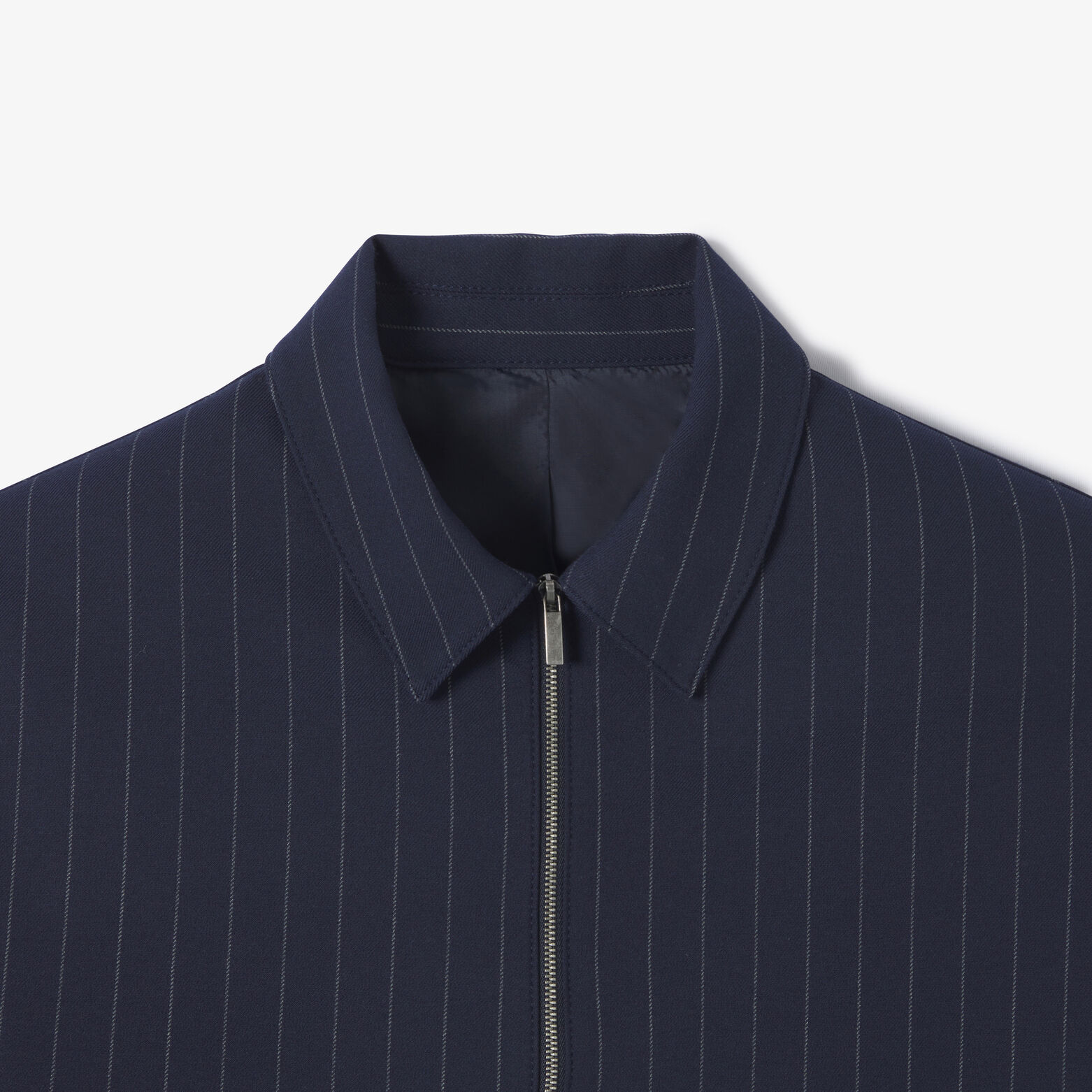 Veste col chemise zipp&eacute;e ray&eacute;e