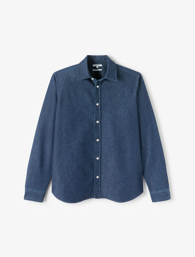 Regular fit denim hemd