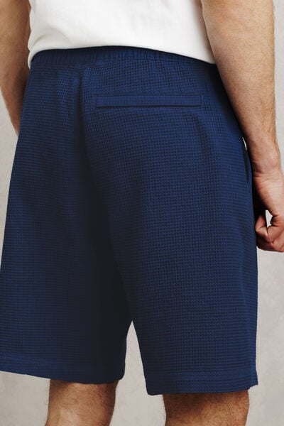 Bermuda taille &eacute;lastiqu&eacute;e gaufr&eacute;