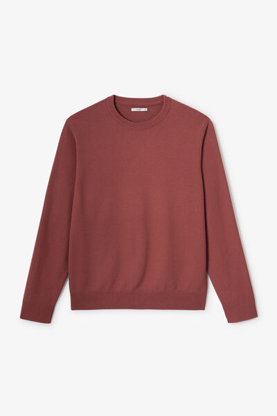 Pull col rond jeux de points fantaisie