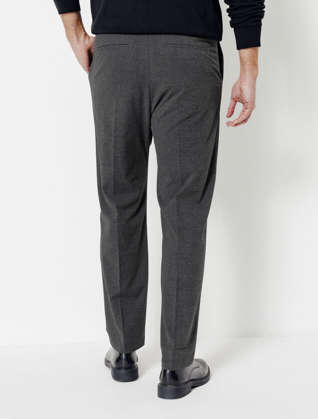 Pantalon large à plis flanelle