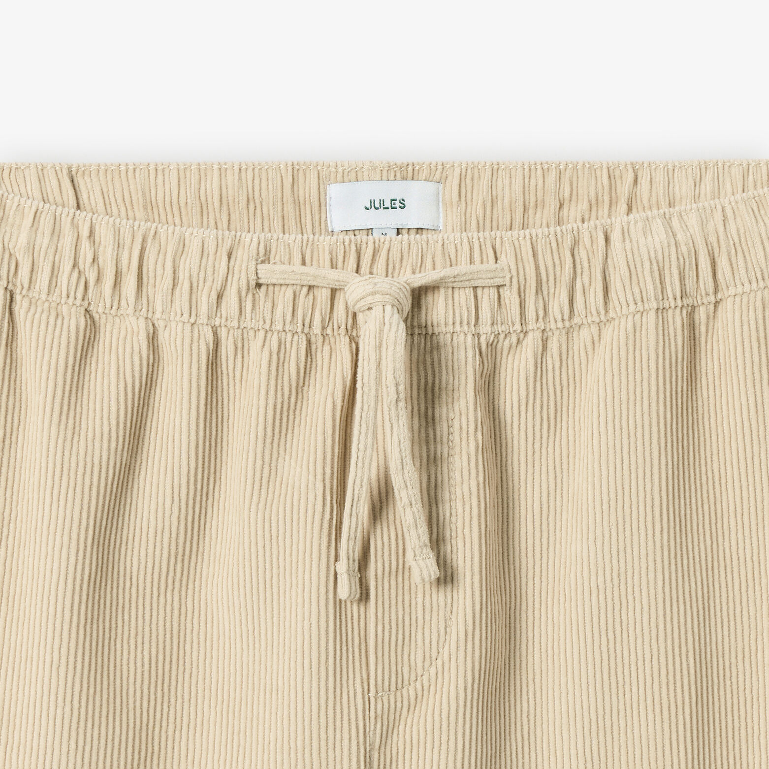 Pantalon tapered taille &eacute;lastiqu&eacute;e en velours