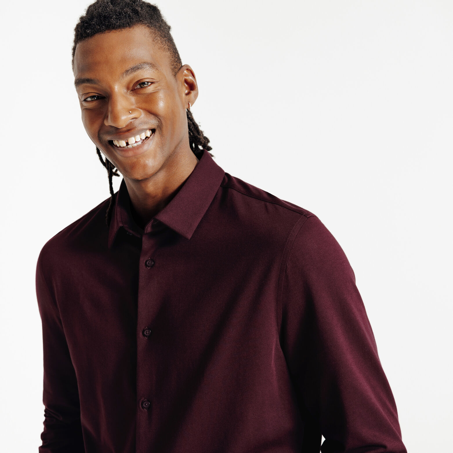 Regular fit hemd in katoenstof