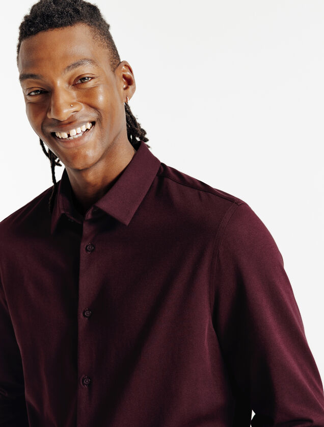 Chemise en maille coton slim