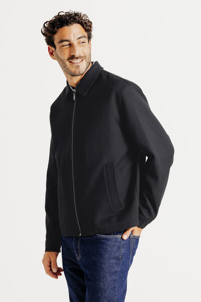 Blouson col chemise zippé