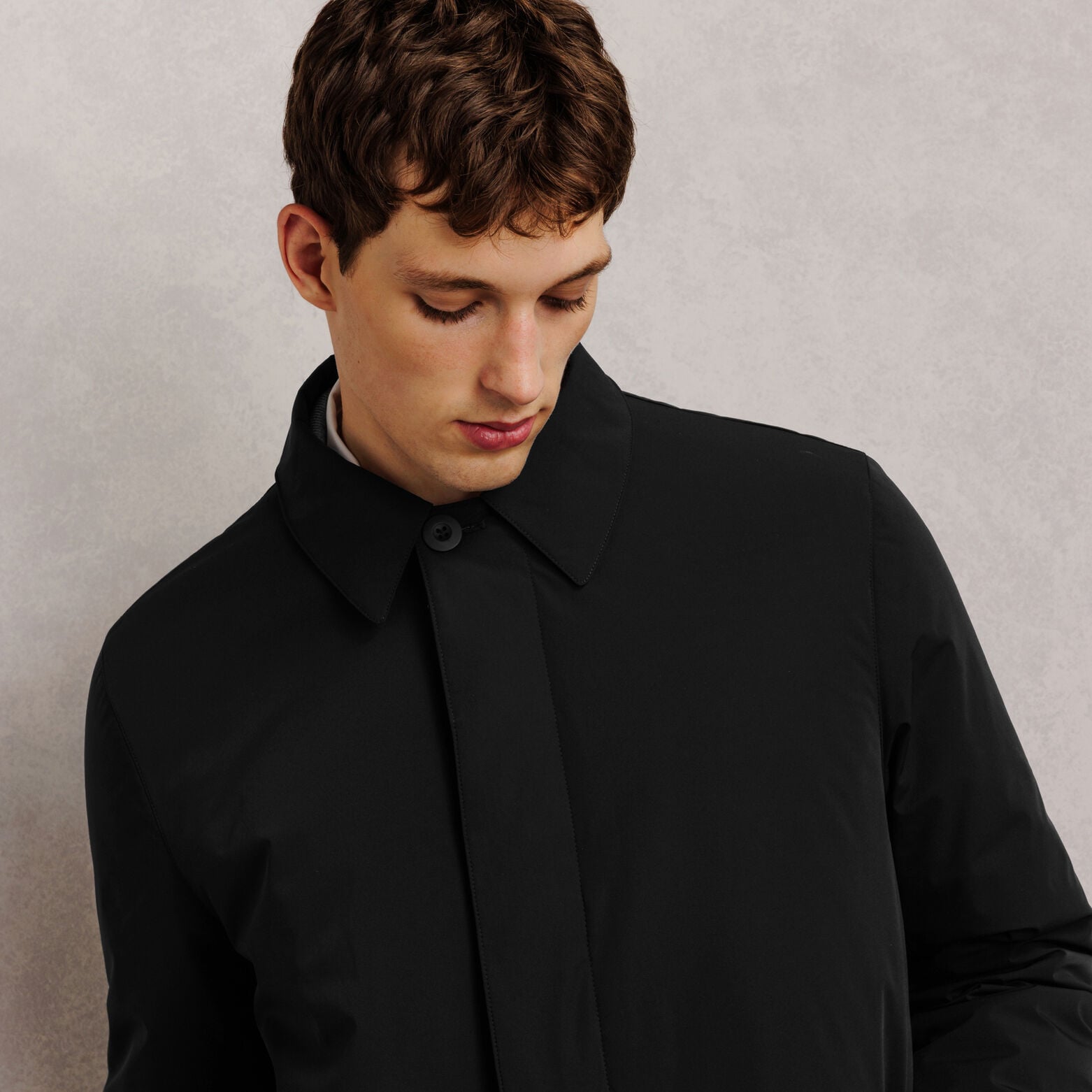 Parka longue col chemise