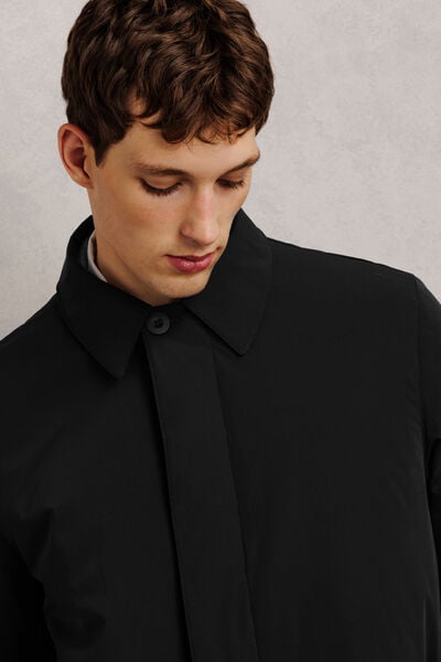 Parka longue col chemise