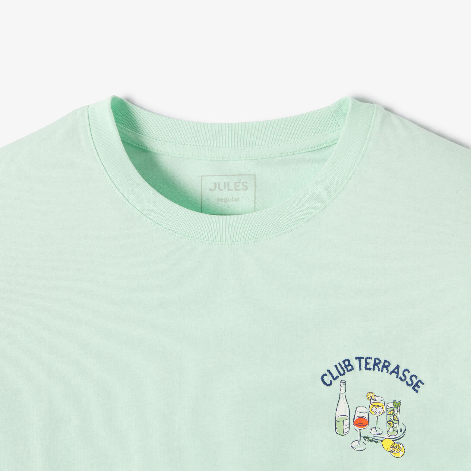 Tee shirt mati&egrave;re flamm&eacute;e imprim&eacute; club terrasse