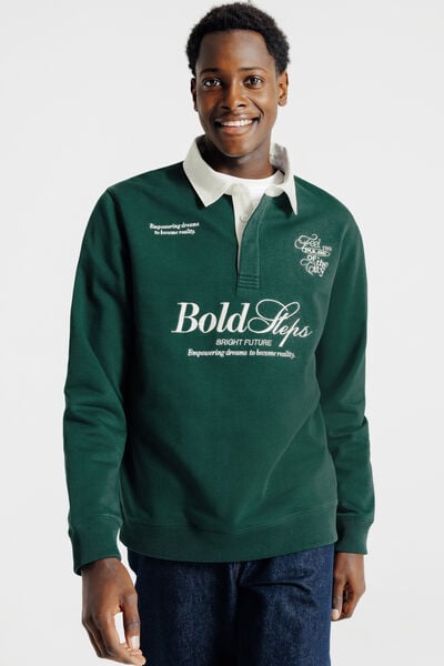 Sweater polokraag in fantasiestof