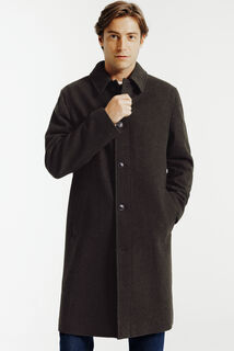 Manteau long col chemise
