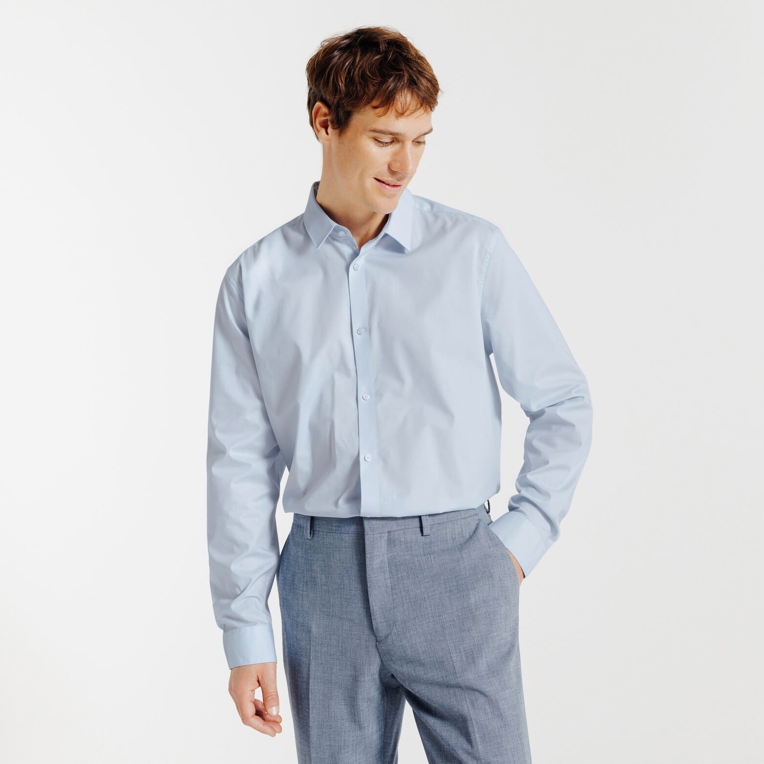 Regular fit effen hemd