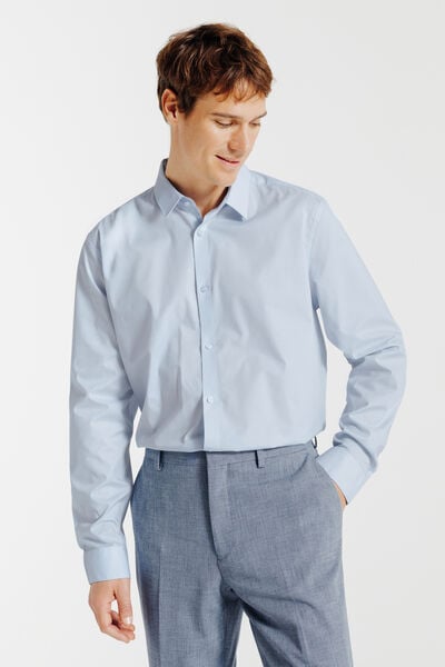 Regular fit effen hemd