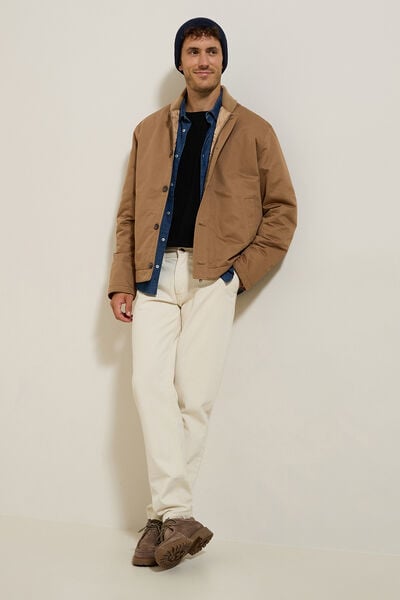 Blouson col ch&acirc;le boutonn&eacute;