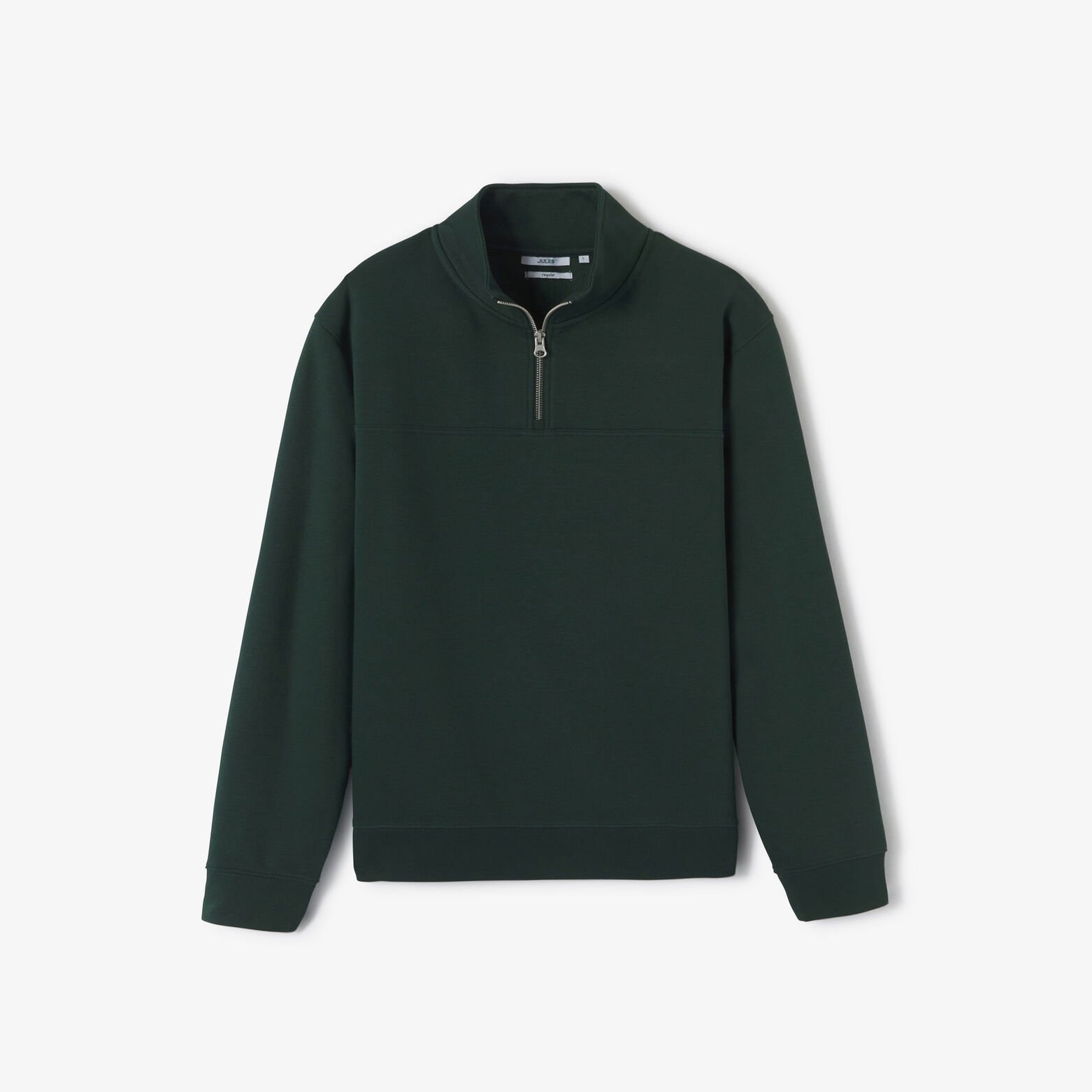 Sweat col montant zippé uni