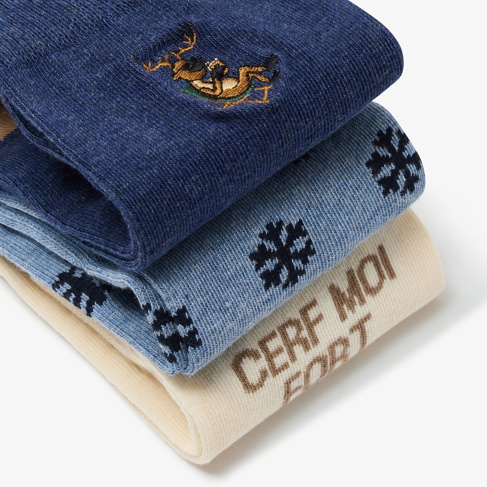 Coffret 3 paires de chaussettes fantaisies