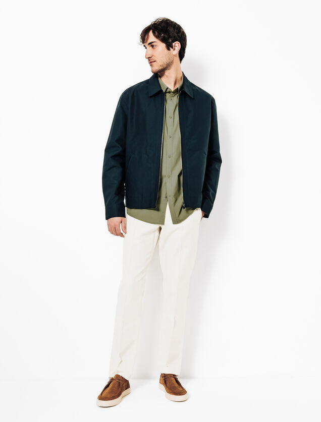 Chemise en coton col semi italien