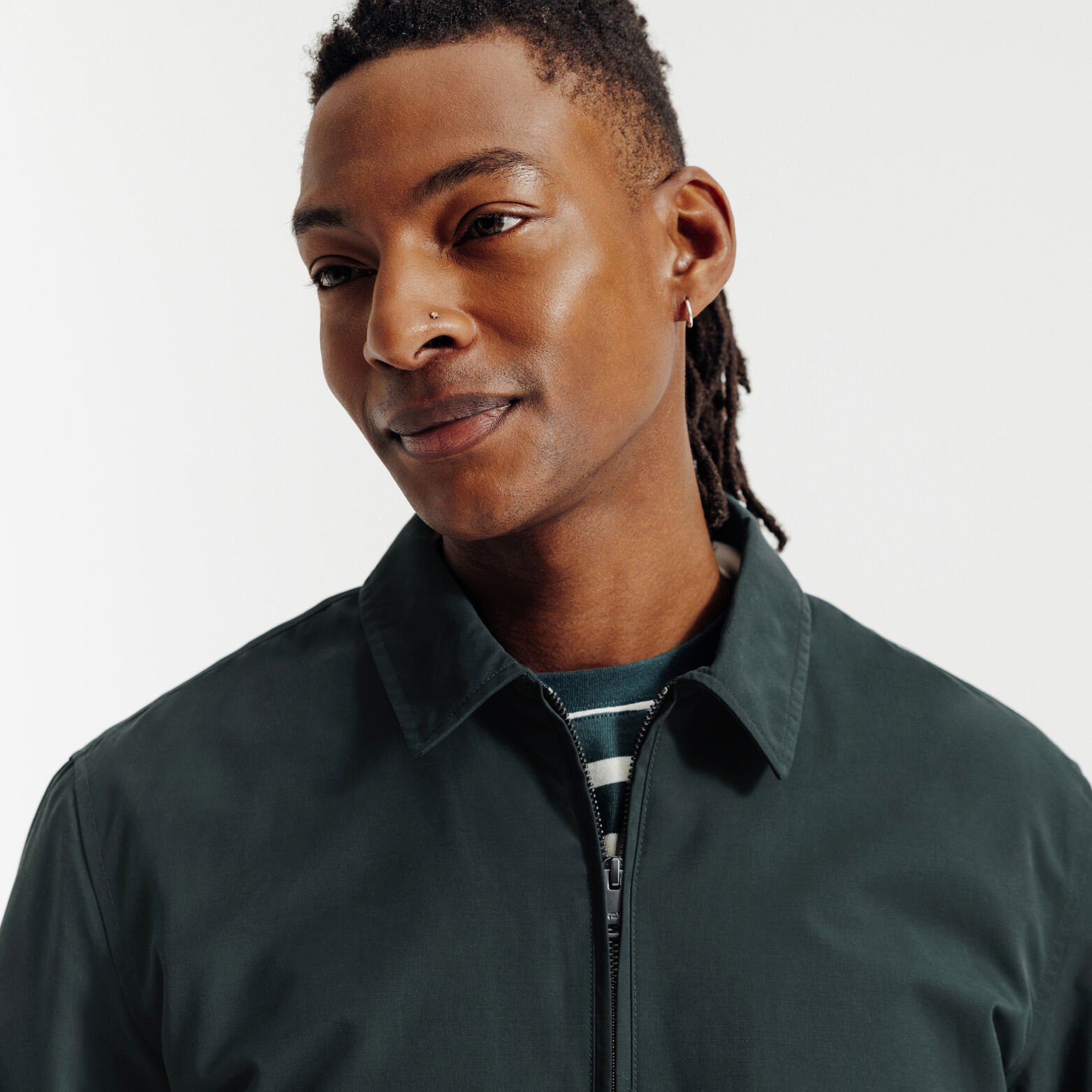 Blouson col chemise zipp&eacute;