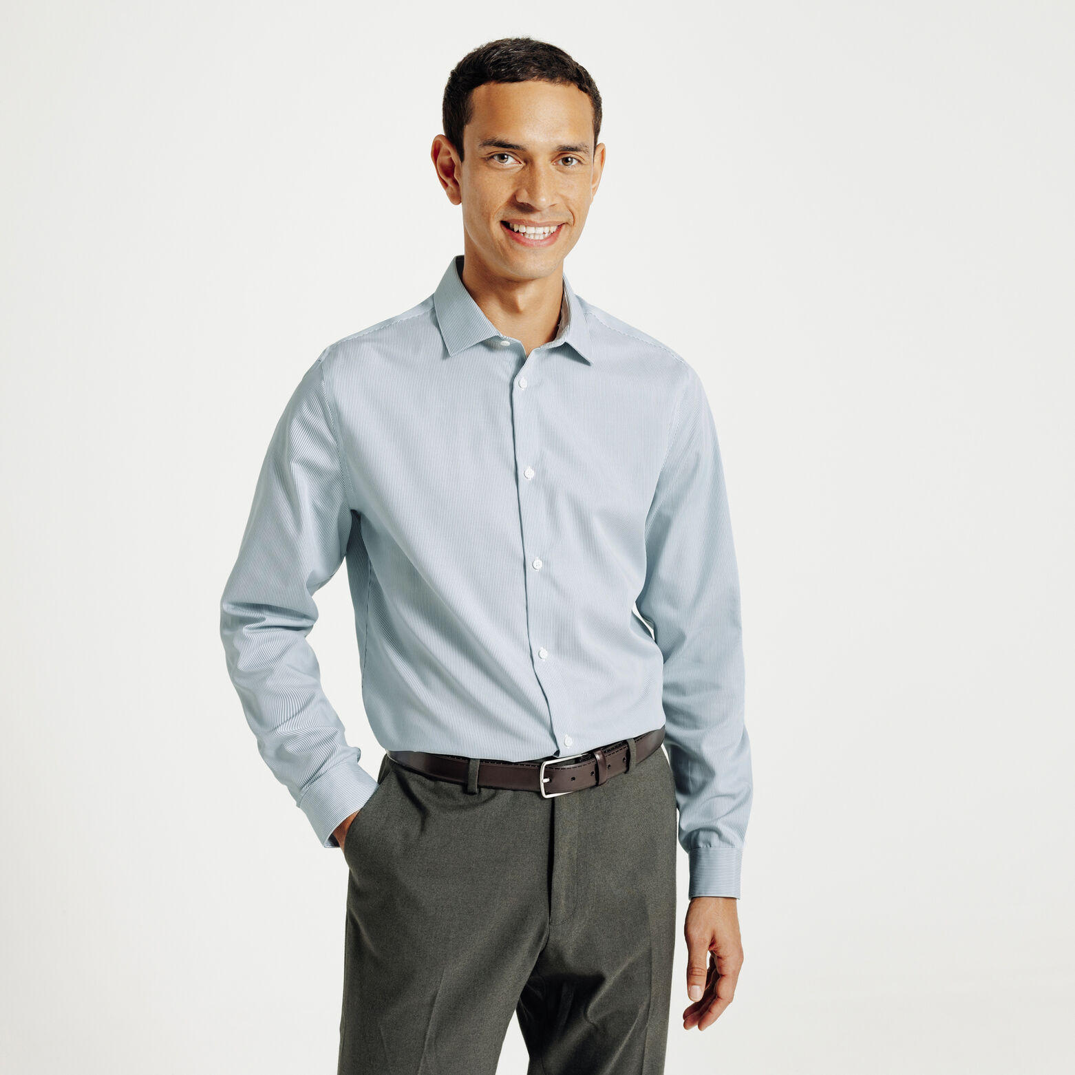 Chemise sans repassage ray&eacute;e slim