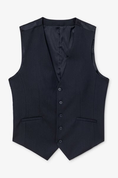 Effen slim kostuumgilet
