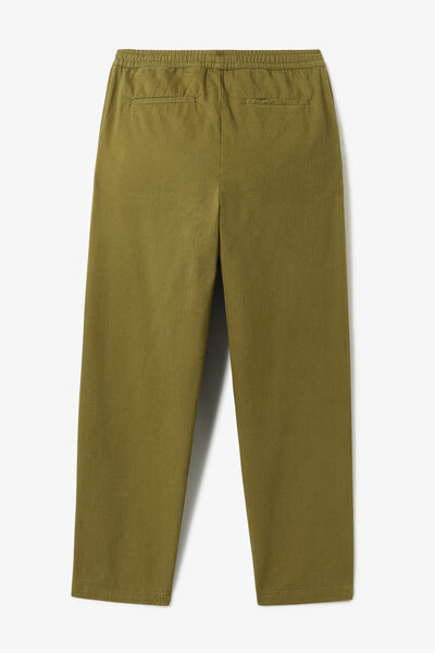 Pantalon tapered taille &eacute;lastiqu&eacute;e 100% coton