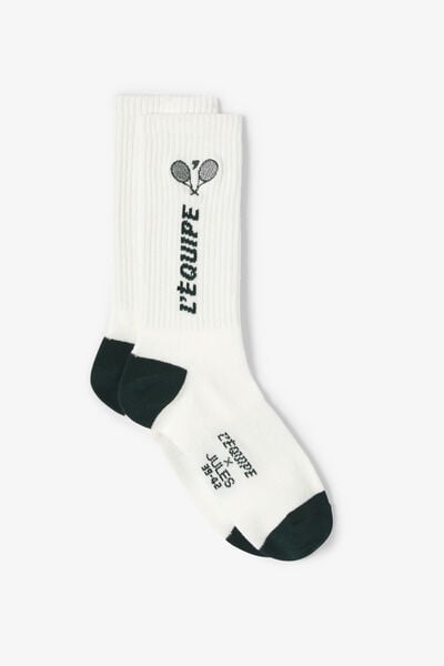 Chaussettes hautes brod&eacute;es licence l'&Eacute;quipe