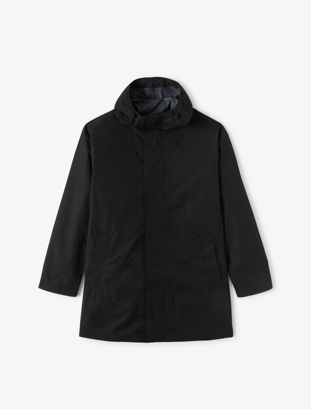 Parka longue waterproof &agrave; capuche