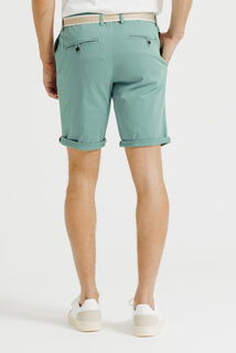 Effen chino short met riem
