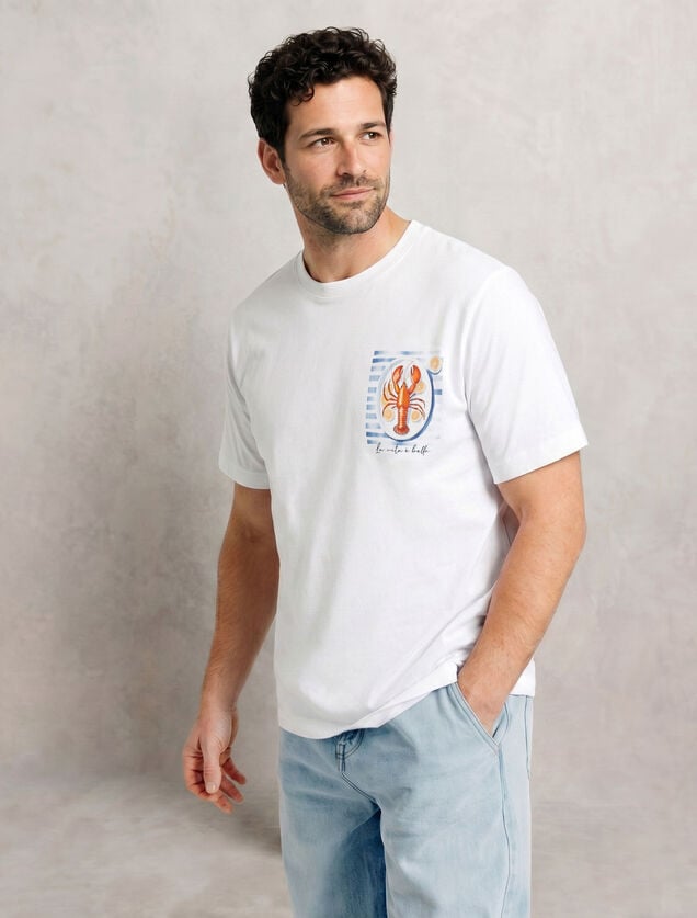 T-shirt met print voor- en achteraan