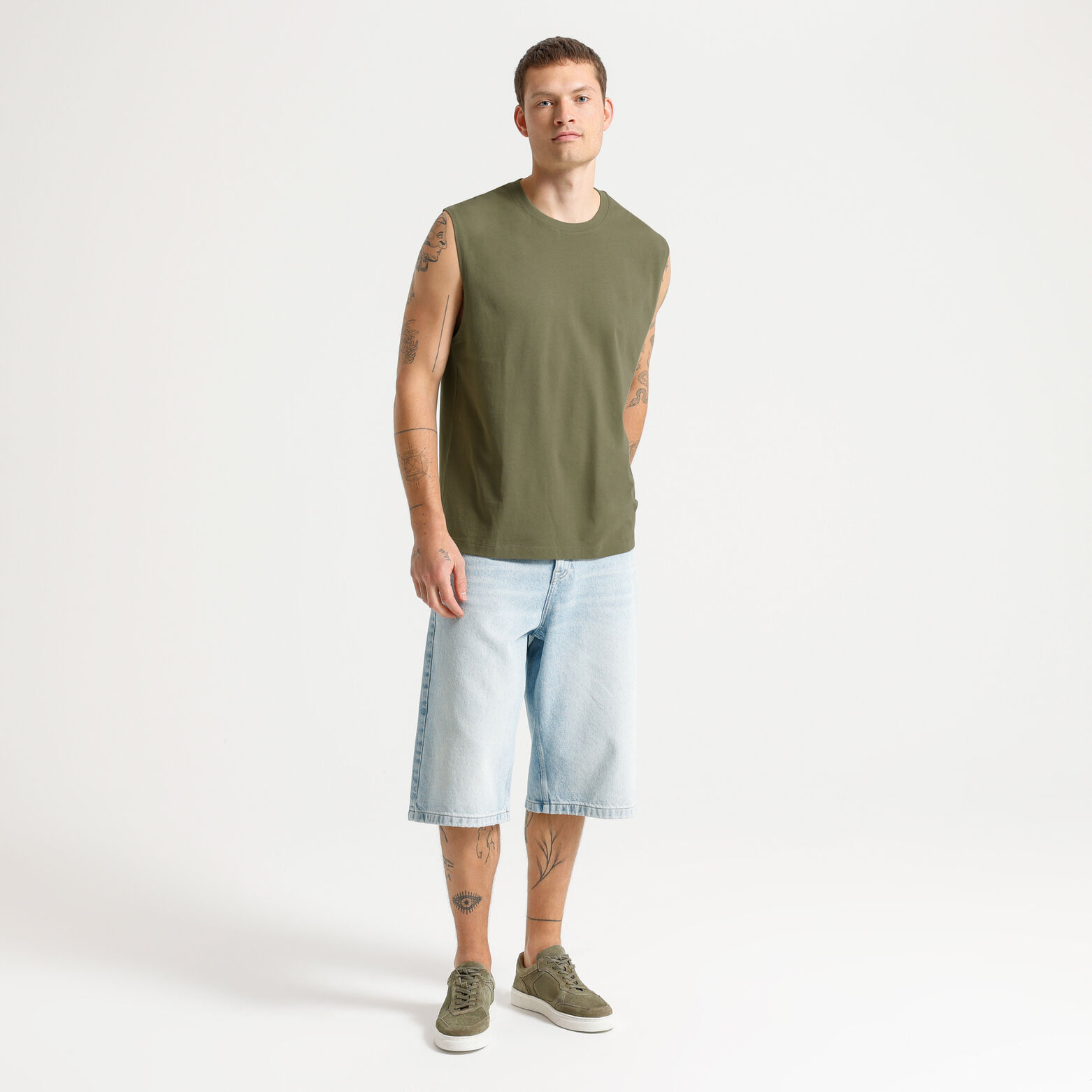 D&eacute;bardeur uni en coton