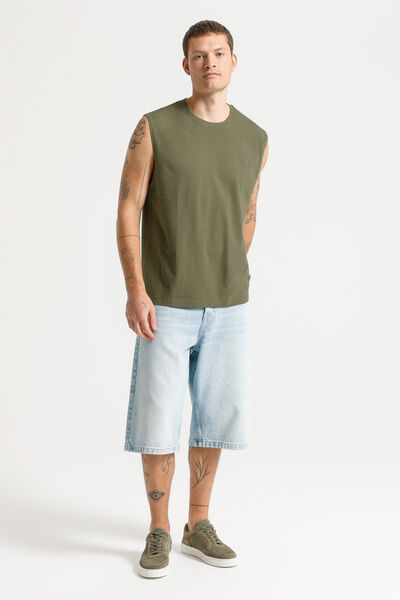 D&eacute;bardeur uni en coton