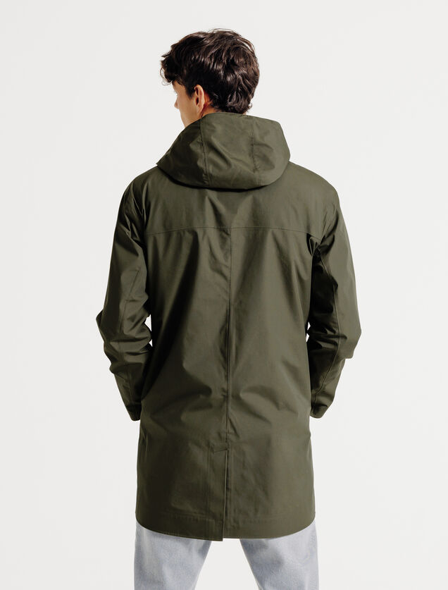 Parka longue waterproof &agrave; capuche