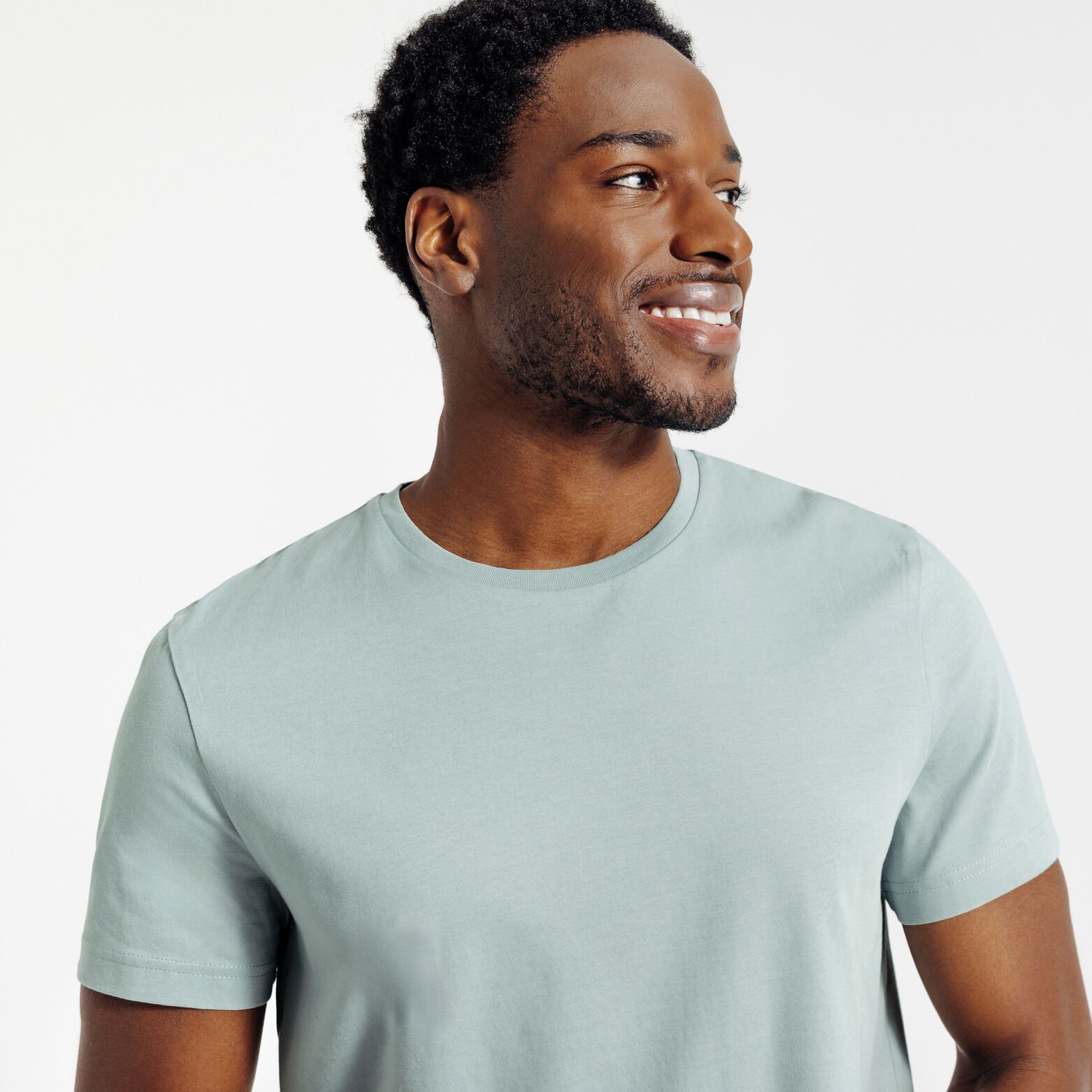 Tee shirt en coton col rond basique