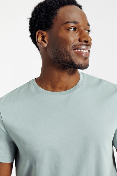 Tee shirt en coton col rond basique