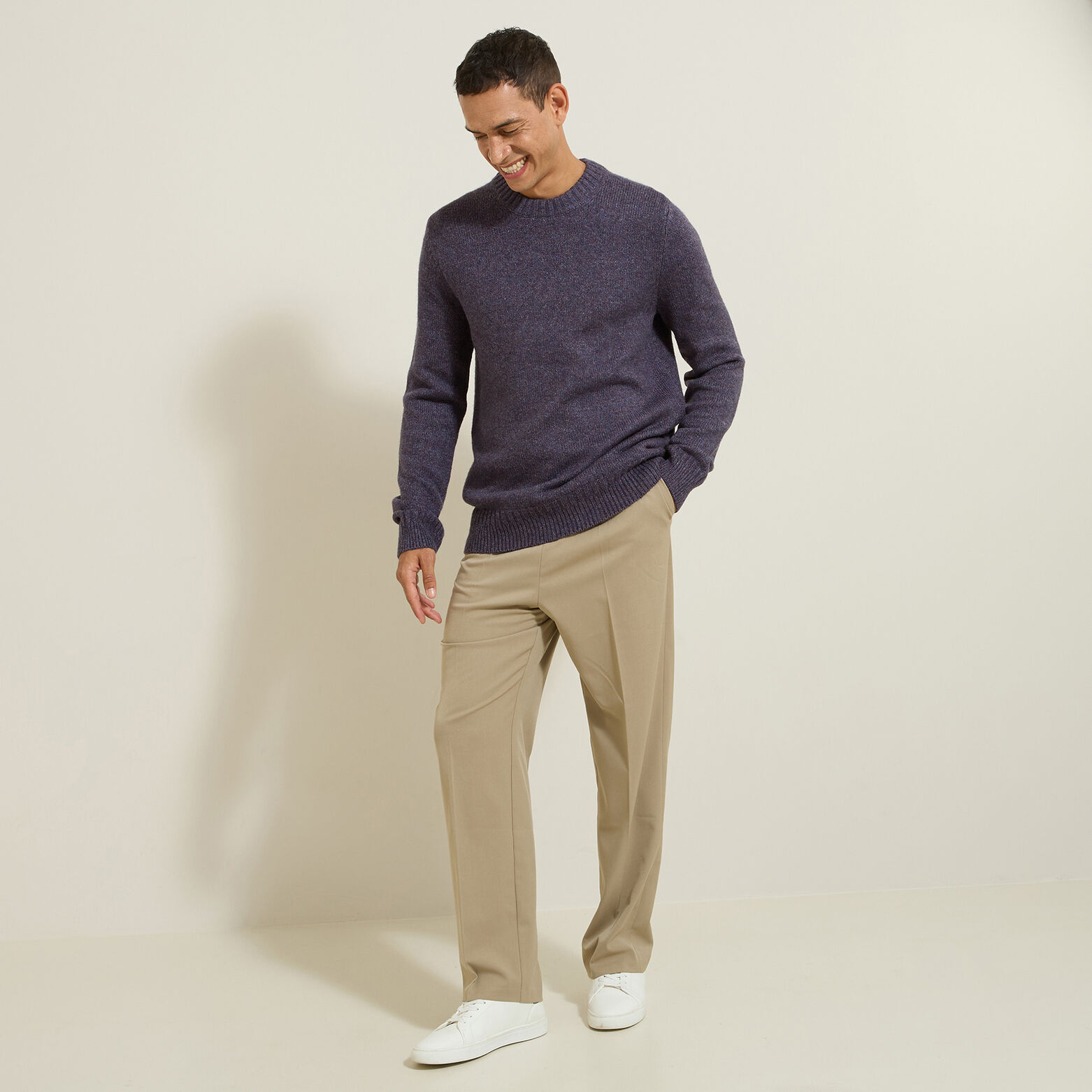 Zachte trui met ronde hals