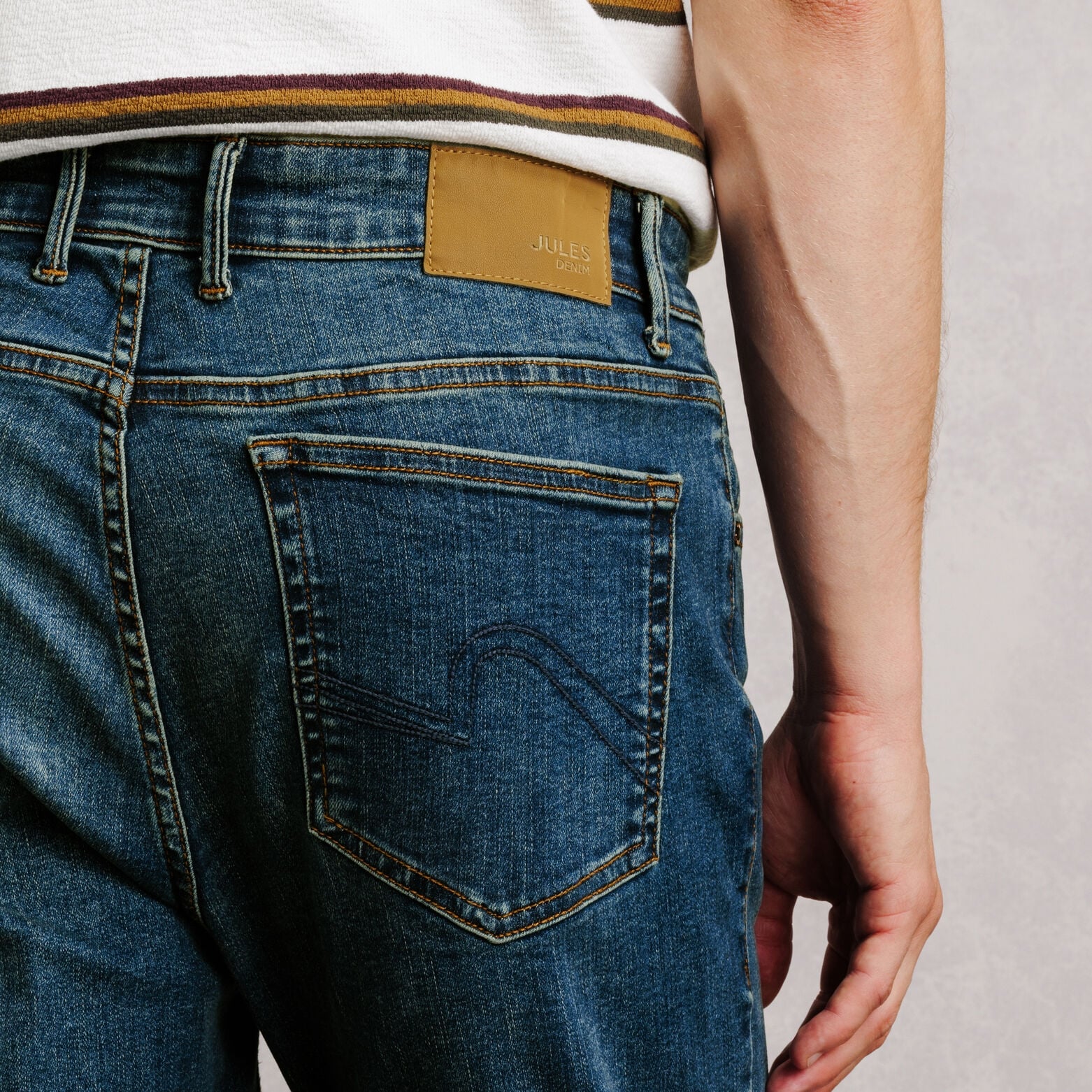 Jean straight urbanflex 3 longueurs d&eacute;lav&eacute;