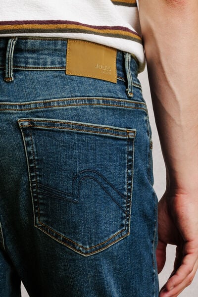 Jean straight urbanflex 3 longueurs d&eacute;lav&eacute;