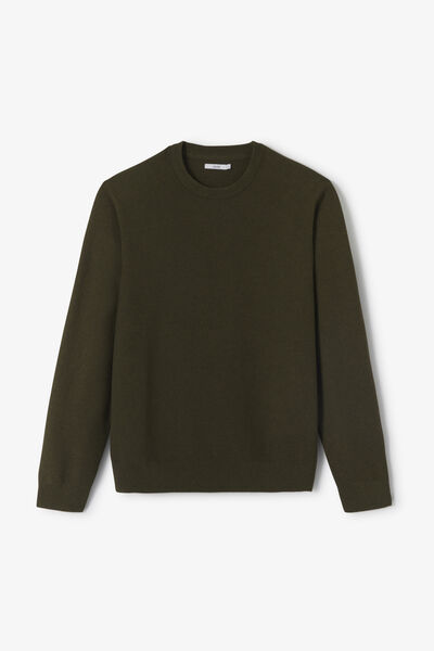 Pull col rond jeux de points fantaisie