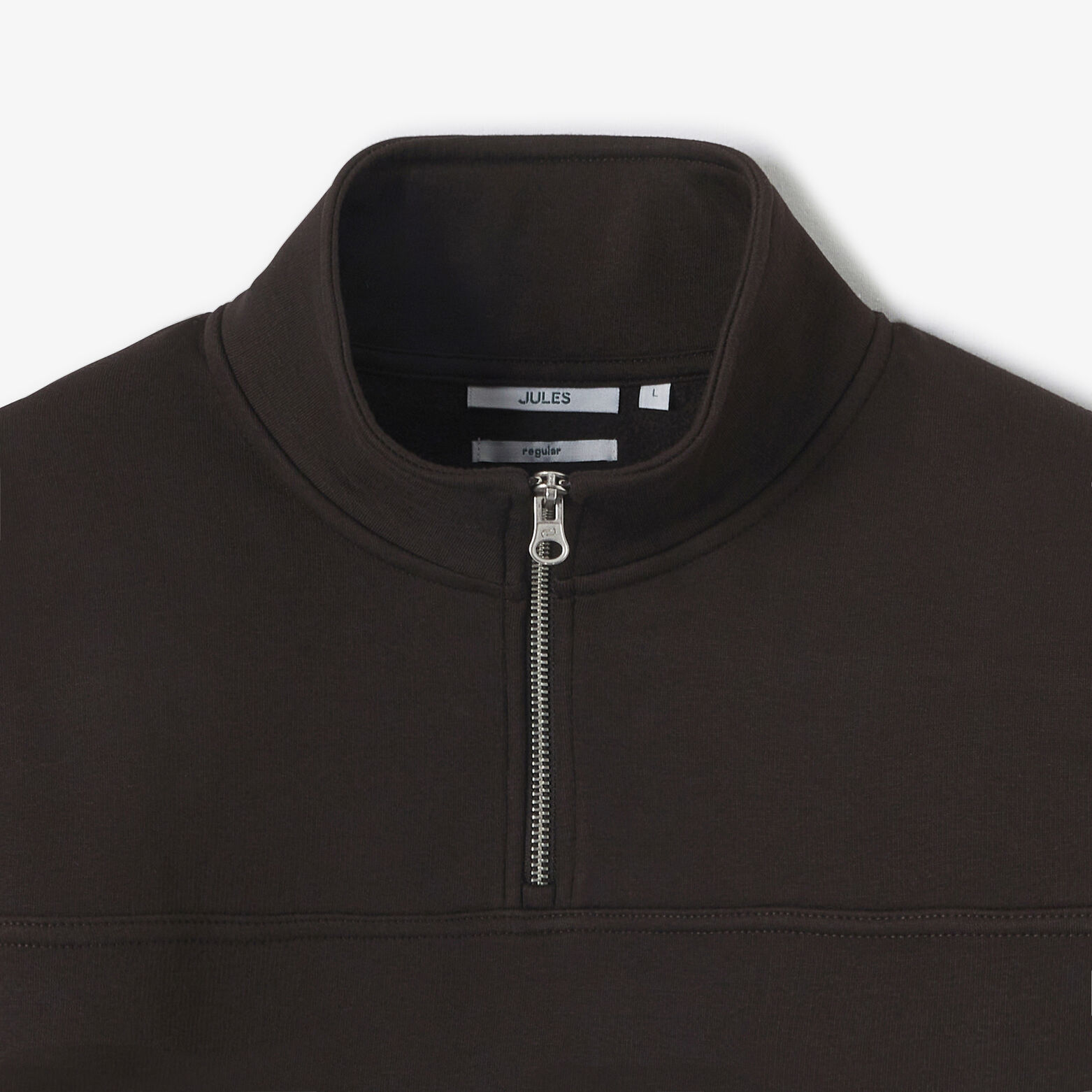 Sweat col montant zippé uni