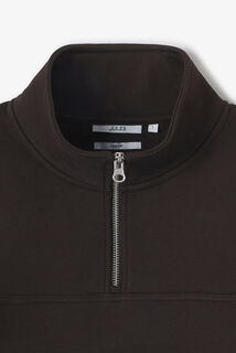 Sweat col montant zipp&eacute; uni