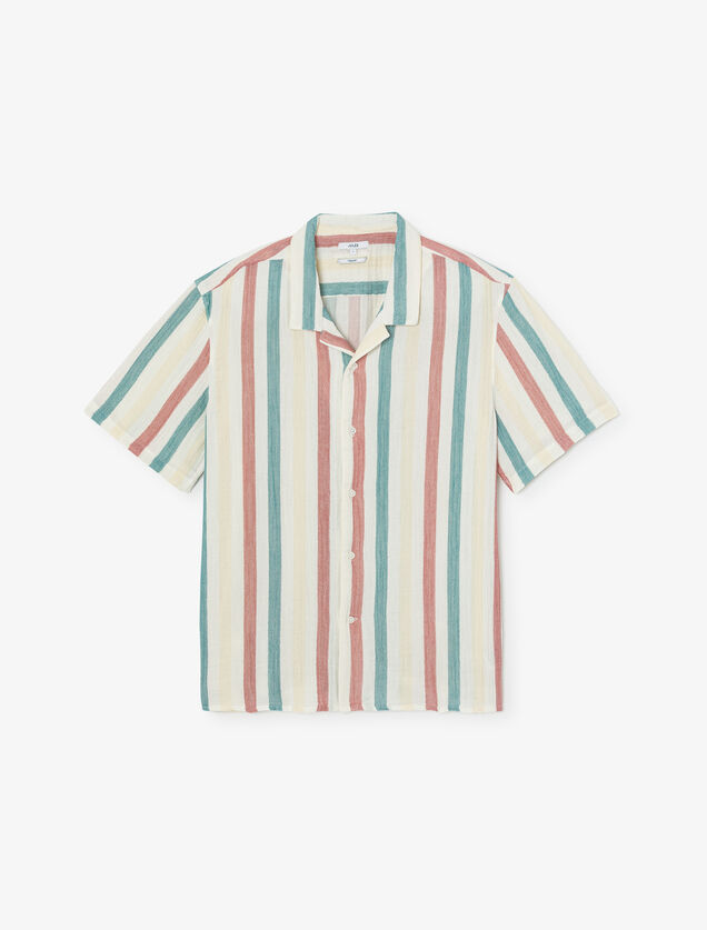 Chemisette en gaze de coton rayée